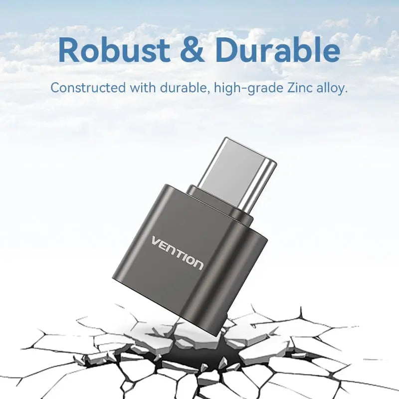 Vention USB 2.0 Type-C MicroSD Card Reader Gray Zinc Alloy Type - Vention