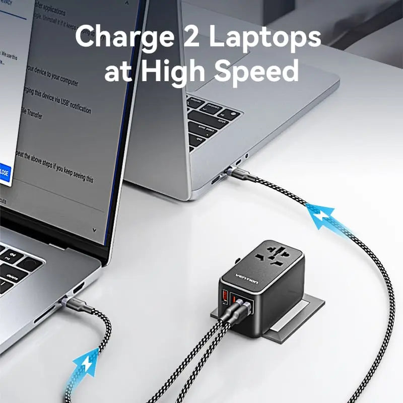 Vention 4-Port USB (C+C+A+A) GaN Universal Travel Adapter (100W/100W/20W/18W) - Vention