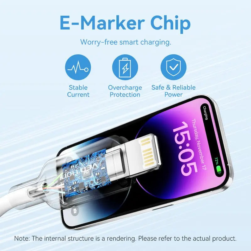 Vention USB 2.0 Type-C Male to Lightning Male 3A Cable PVC Type - Vention