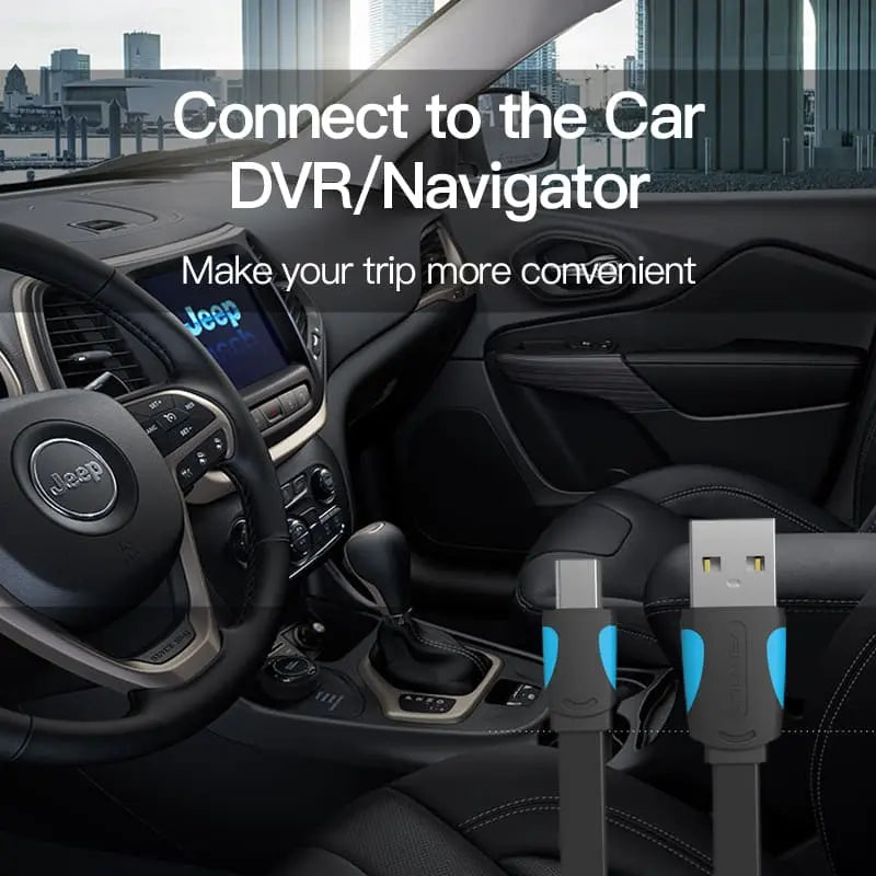 Vention Flat USB2.0 A Male to Mini 5 Pin Male Cable - Vention