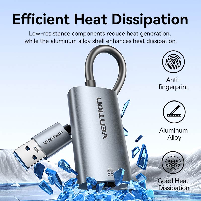 <tc>Vention</tc> Adaptateur USB-A vers Gigabit Ethernet