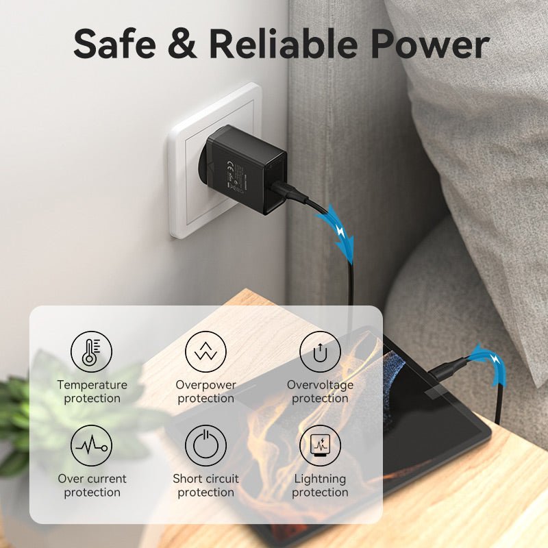 Vention 1-Port USB-C Wall Charger 25W EU-Plug - Vention