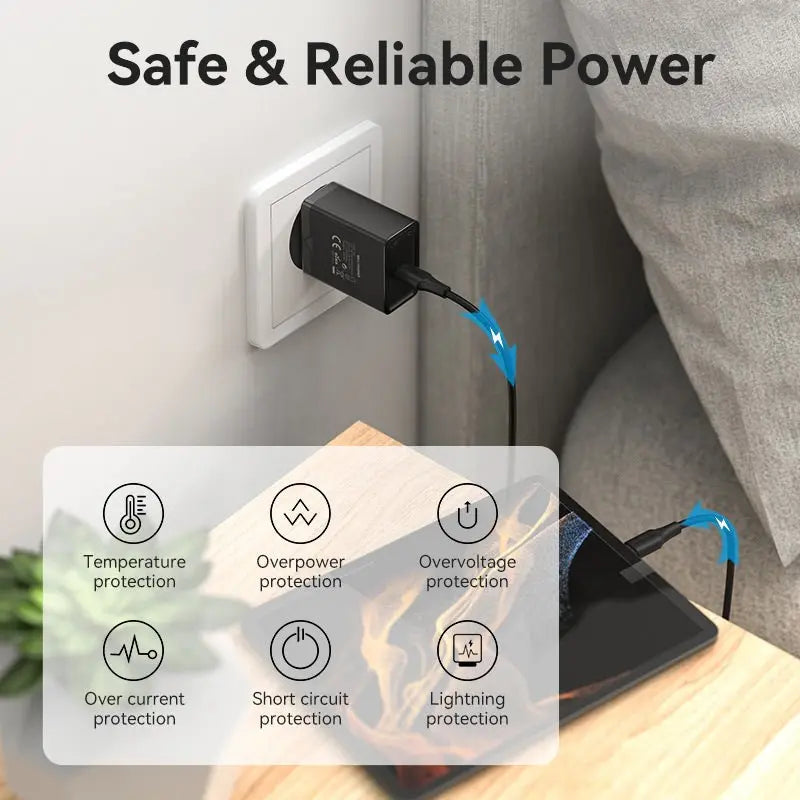 Vention 1-Port USB-C Wall Charger 25W EU-Plug - Vention
