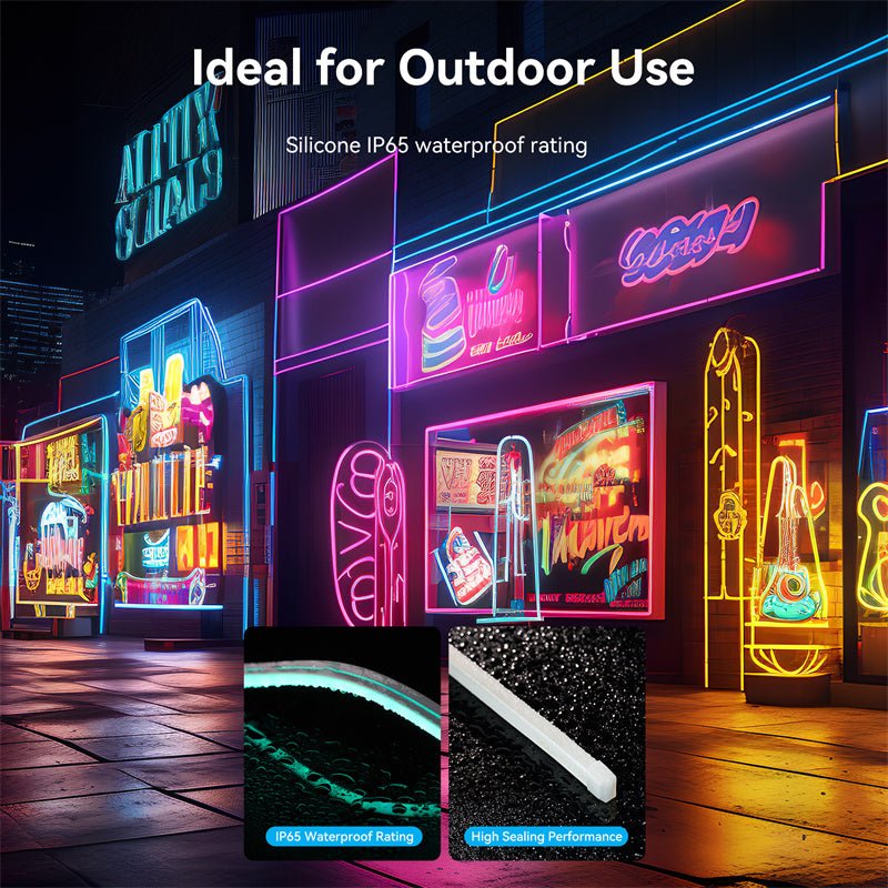 Vention Silicone Neon LED Strip Lights with IR Remote and USB 5V Power Supply - Vention