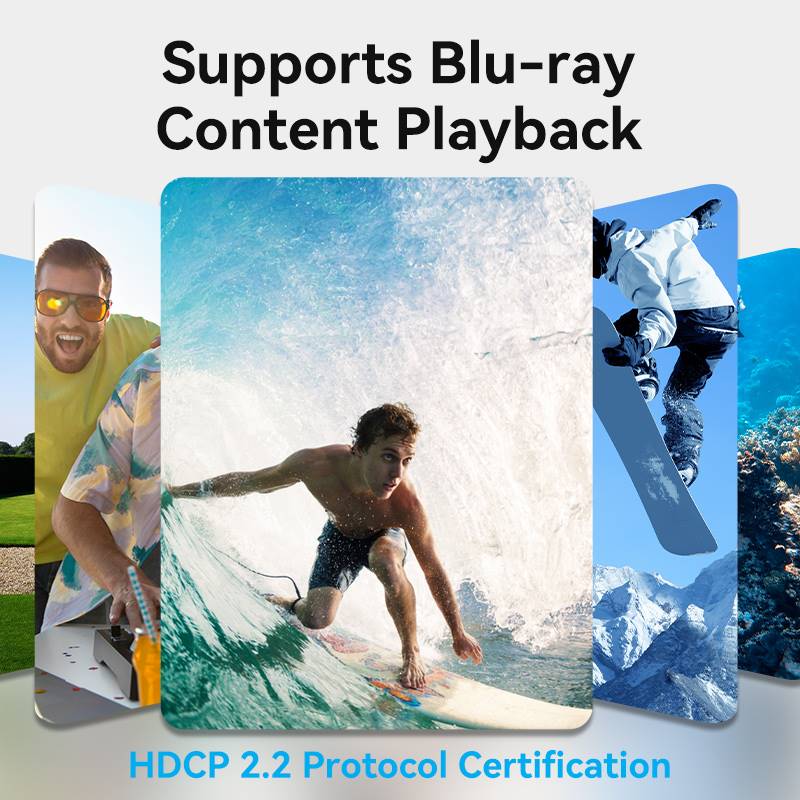 Vention 1 In 2 Out HDMI™ Splitter Blue Aluminum Alloy Type EU Standard - Vention