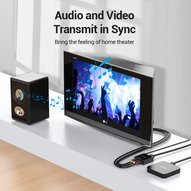 <tc>Vention</tc> Convertisseur HDMI vers RCA en métal noir
