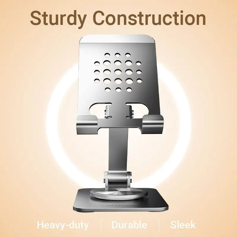 Vention Articulating Desk Phone Stand with 360° Rotatable Base Gray Aluminium Alloy Type - Vention