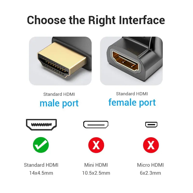 Vention HDMI™ 270 Degree Male to Female Adapter Black - Vention