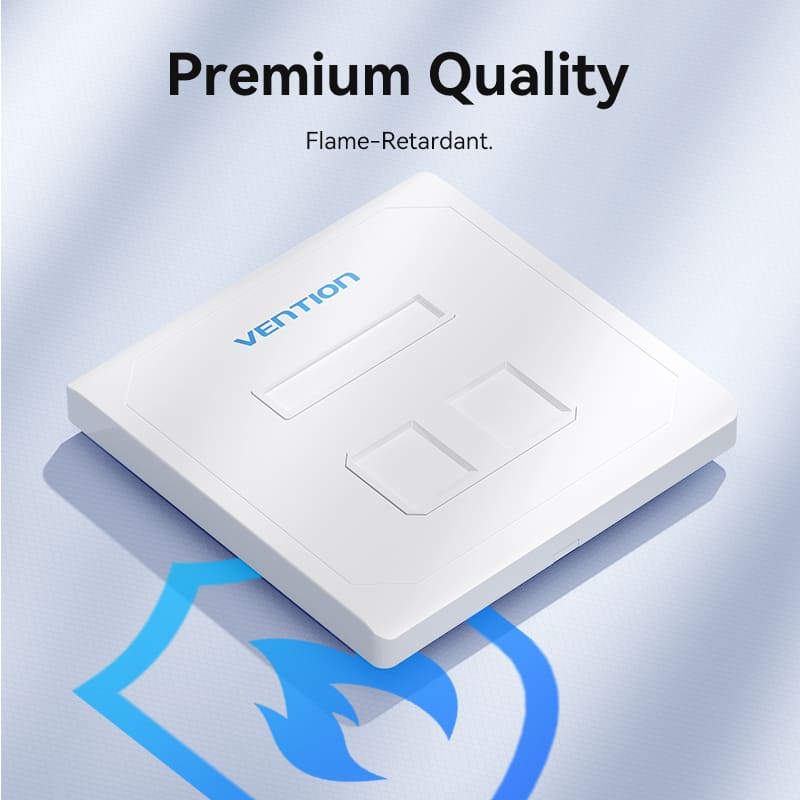 2-Port Keystone Jack Wall Plate White