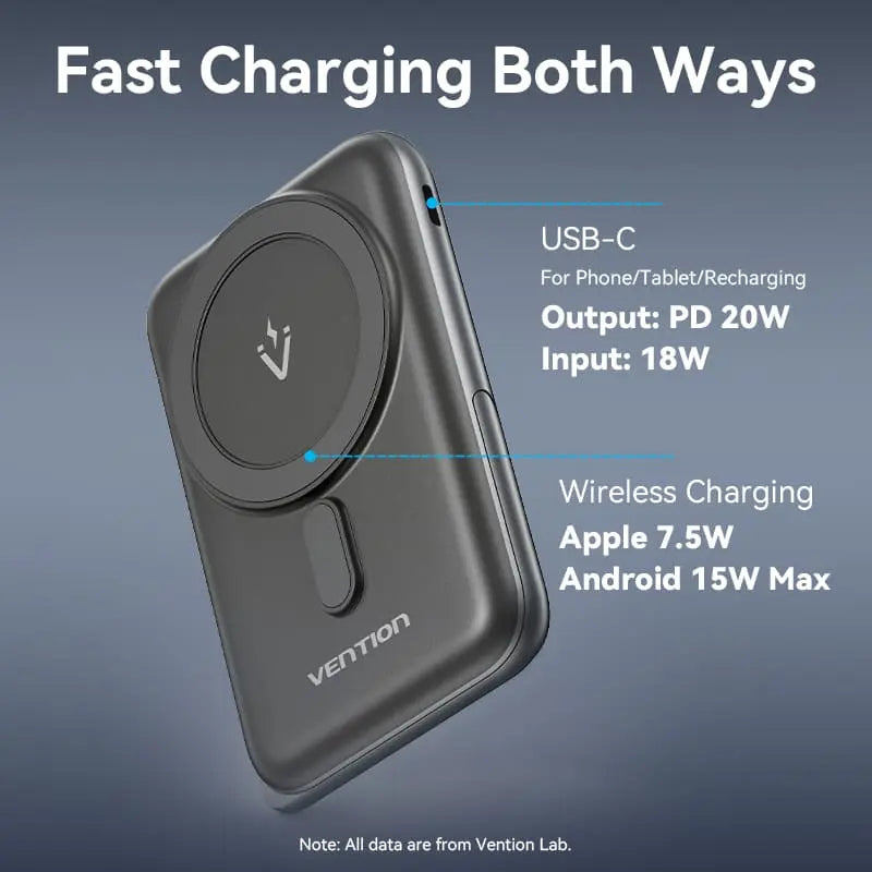 Vention 10000mAh Magnetic Wireless Power Bank 20W - Vention