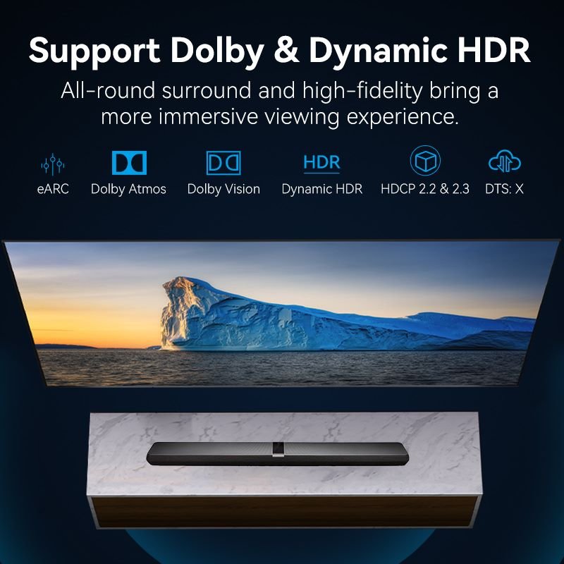 Vention HDMI™ Male to Female 8K Adapter Gray Aluminum Alloy Type - Vention