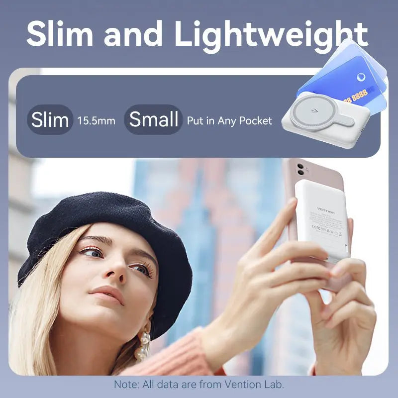 Vention 5000mAh Magnetic Wireless Power Bank 20W——On Promotion - Vention