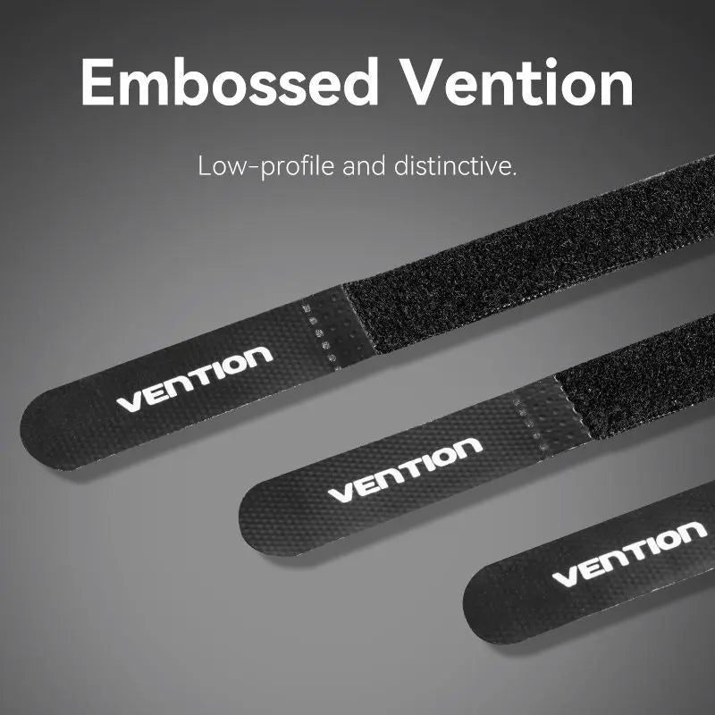 Vention Hook & Loop Cable Tie 120mm x 12mm Black - Vention