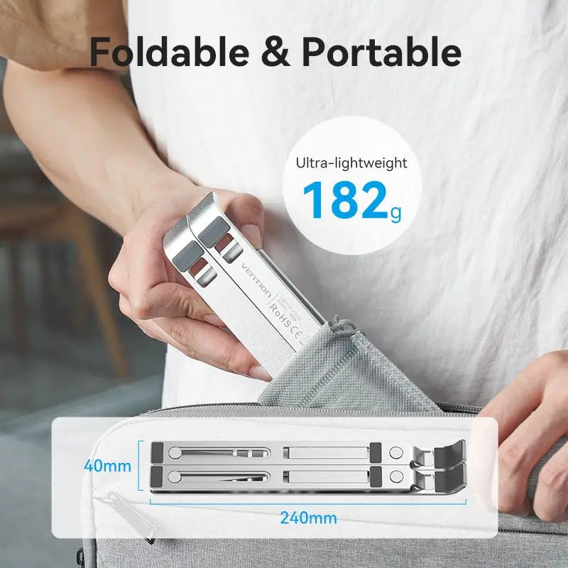 Vention Foldable Laptop Stand Silver Aluminum Alloy Type - Vention