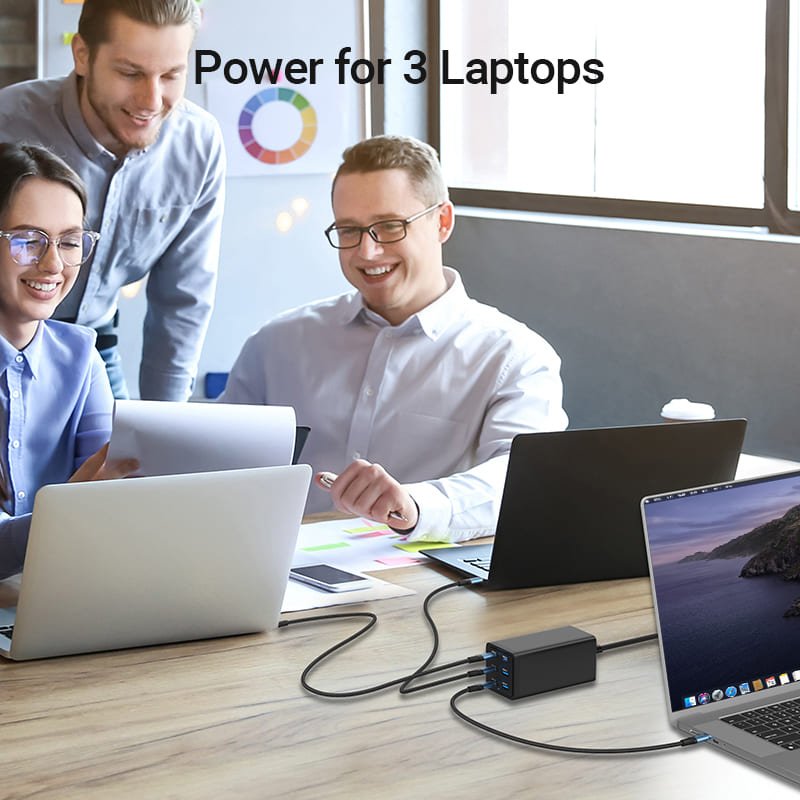 Vention 6-Port USB (C+C+C+C +A+A) Desktop GaN Charger (140W/140W/45W/20W/18W/18W) Plug - Vention