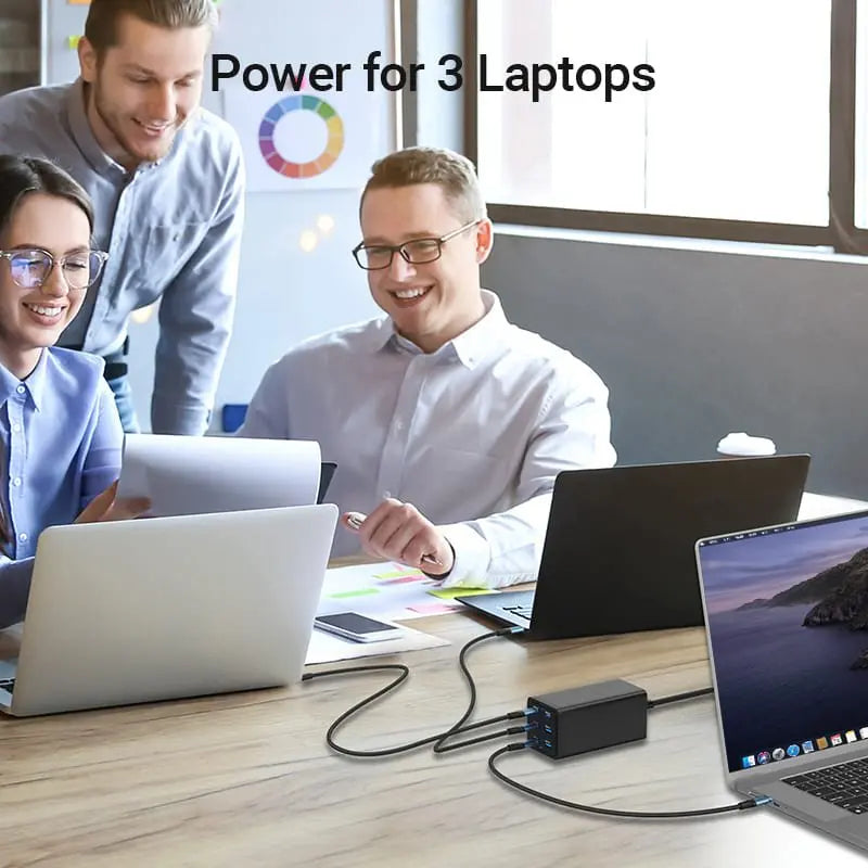 Vention 6-Port USB (C+C+C+C +A+A) Desktop GaN Charger (140W/140W/45W/20W/18W/18W) Plug - Vention