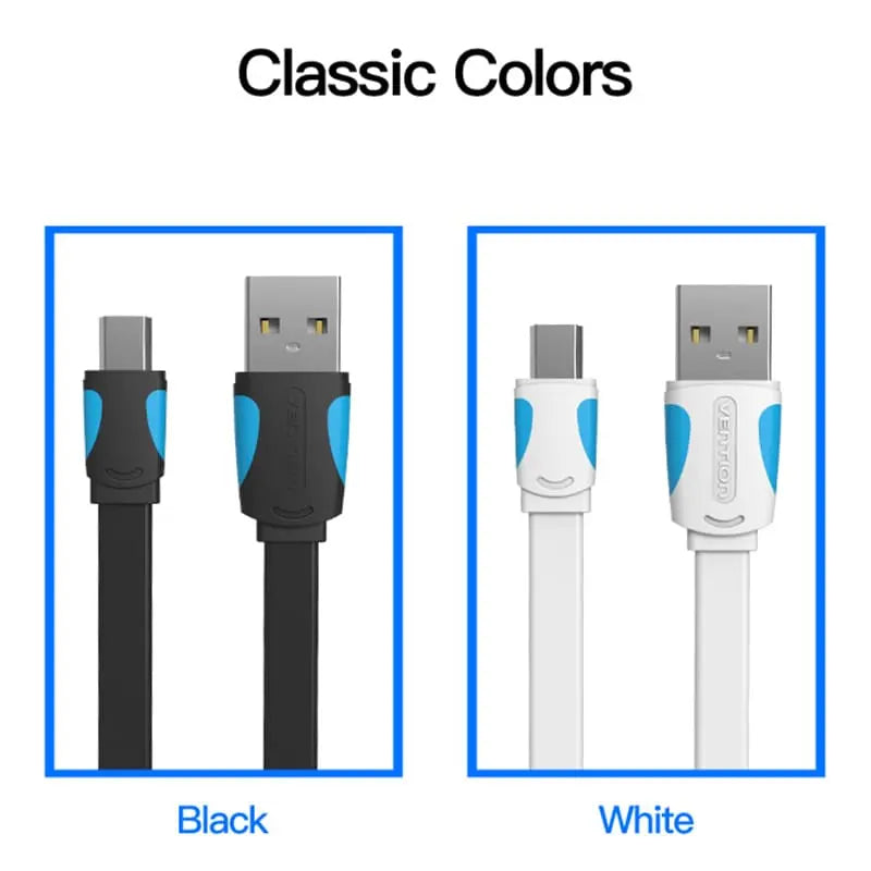 Vention Flat USB2.0 A Male to Mini 5 Pin Male Cable - Vention