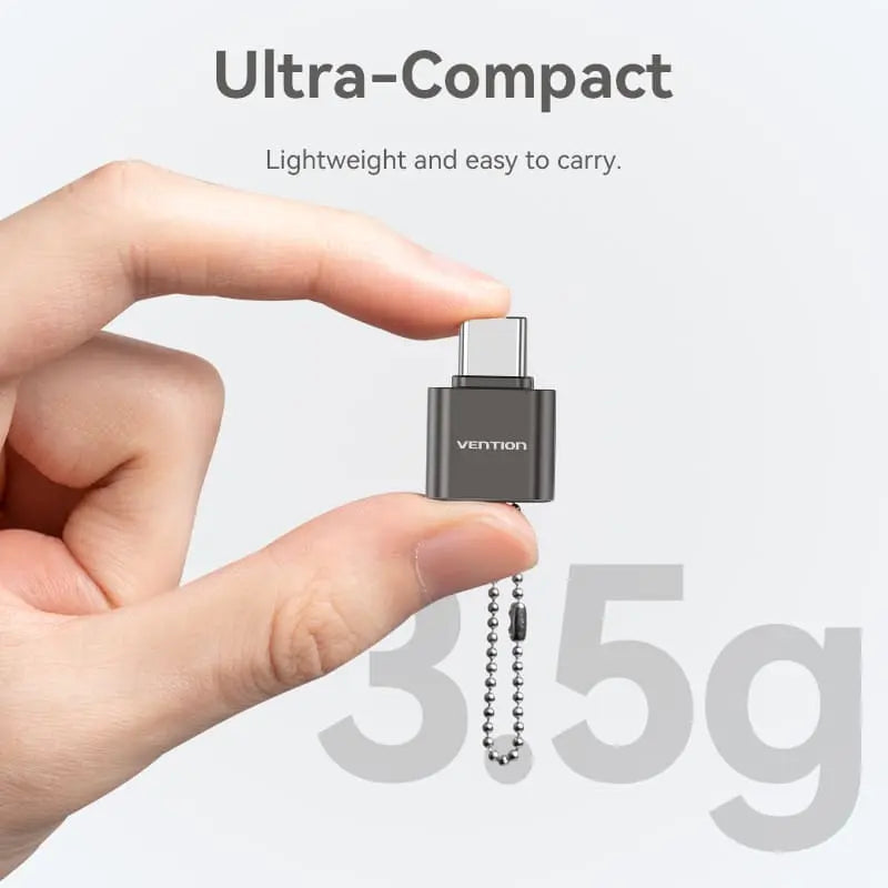 Vention USB 2.0 Type-C MicroSD Card Reader Gray Zinc Alloy Type - Vention