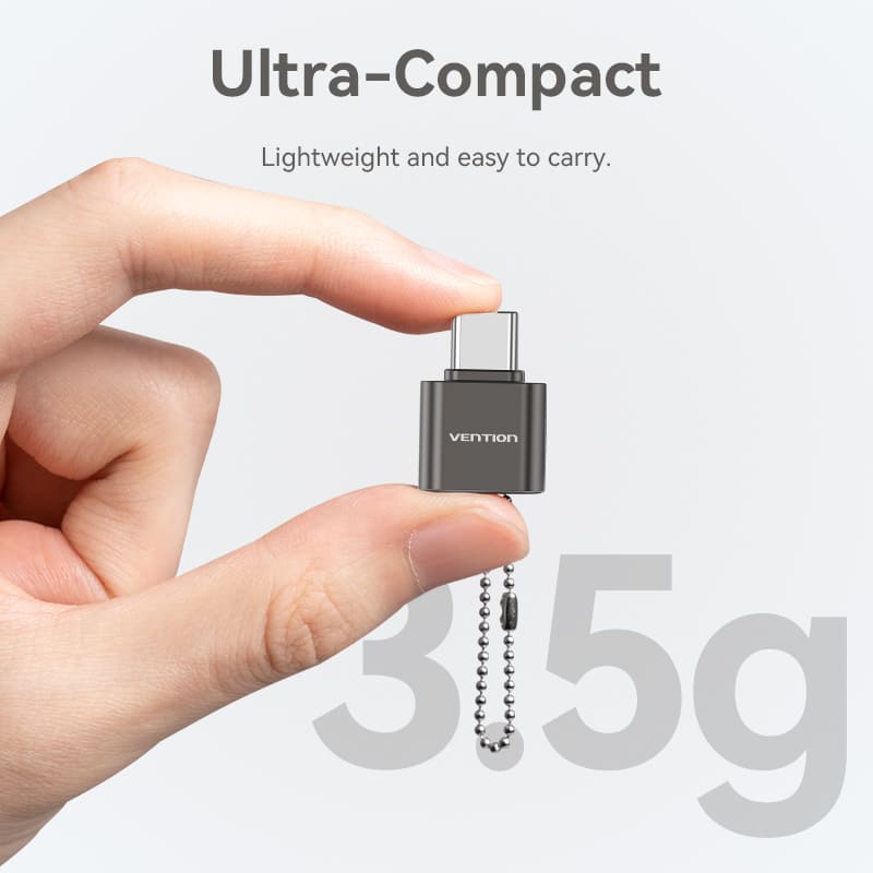 USB 2.0 Type-C MicroSD Card Reader Gray Zinc Alloy Type