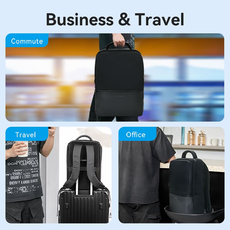 Water-Repellent Laptop Backpack Black