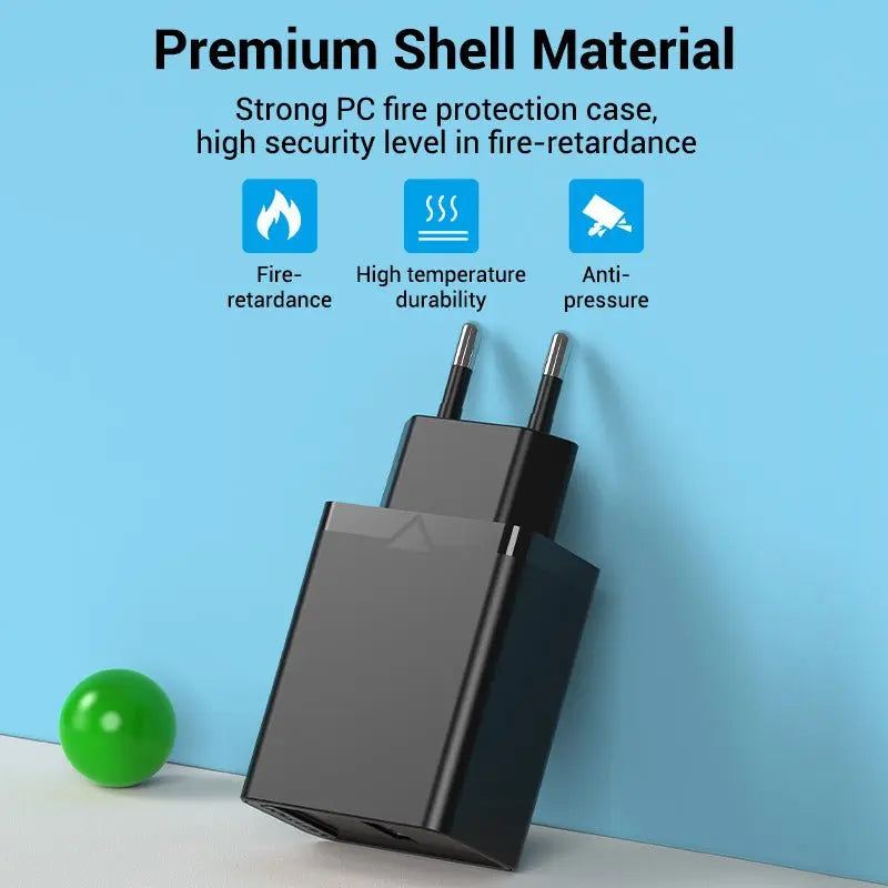 Vention 1-Port USB Wall Charger 22.5W EU-Plug - Vention