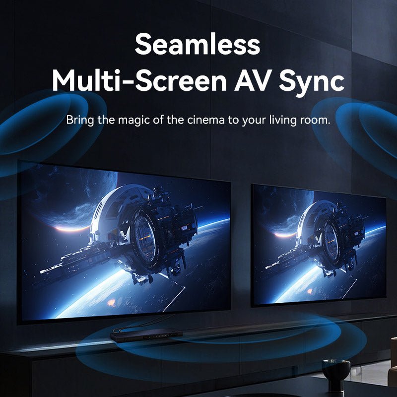 Vention 1-In & 8-Out HDMI™ Splitter 4K@60Hz Black Aluminum Alloy Type EU Standard - Vention