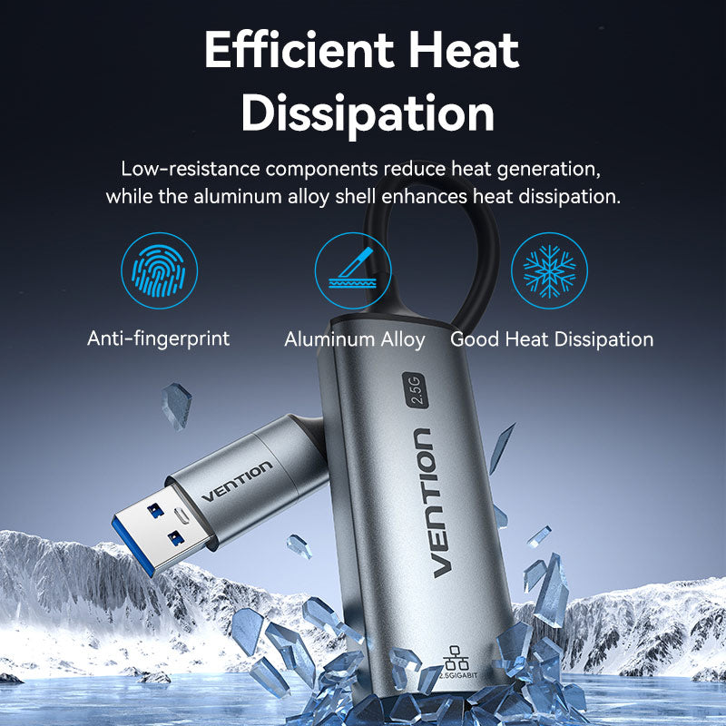 <tc>Vention</tc> Adaptor USB-C/USB-A ke Ethernet 2.5G