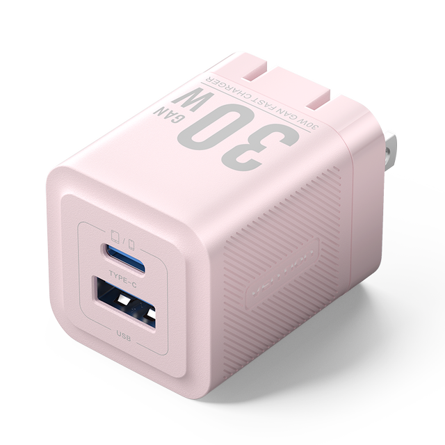 Vention 2-Port USB (C + A) GaN Charger (30W/30W) US Plug