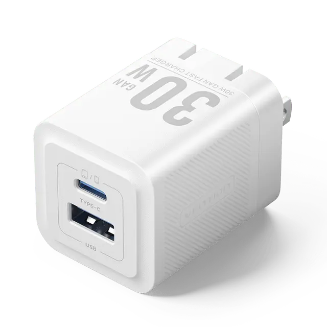 Vention 2-Port USB (C + A) GaN Charger (30W/30W) US Plug - Vention