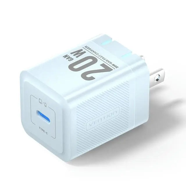 Vention 1-Port USB-C GaN Charger (20W) US-Plug Black - Vention