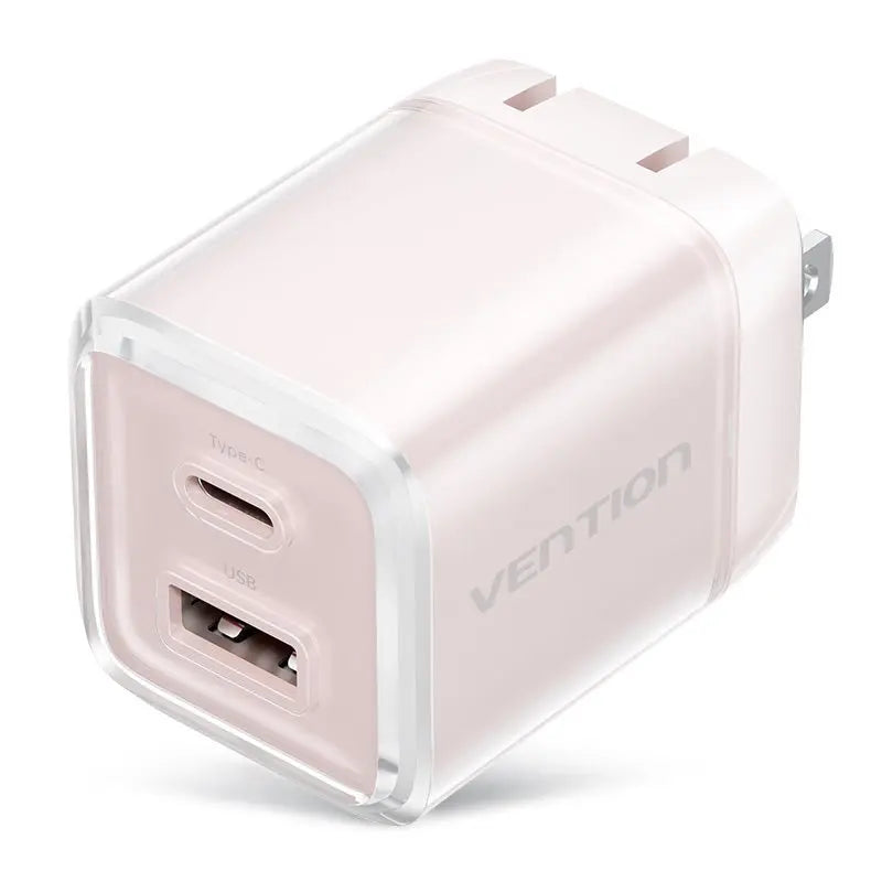 Vention 2-Port USB (C + A) GaN Charger (30W/30W) US-Plug - Vention