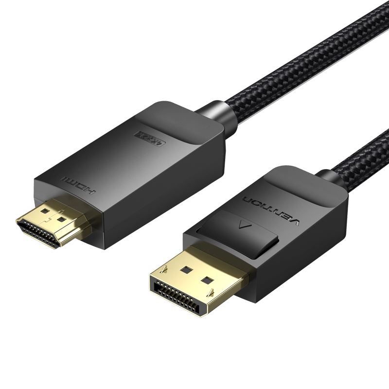 Vention cotton Braided 4K DP Male to HDMI-A Male HD Cable - Vention