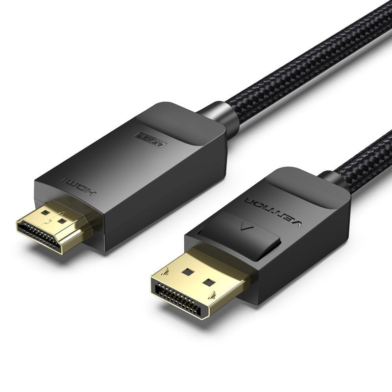 Vention cotton Braided 4K DP Male to HDMI-A Male HD Cable - Vention