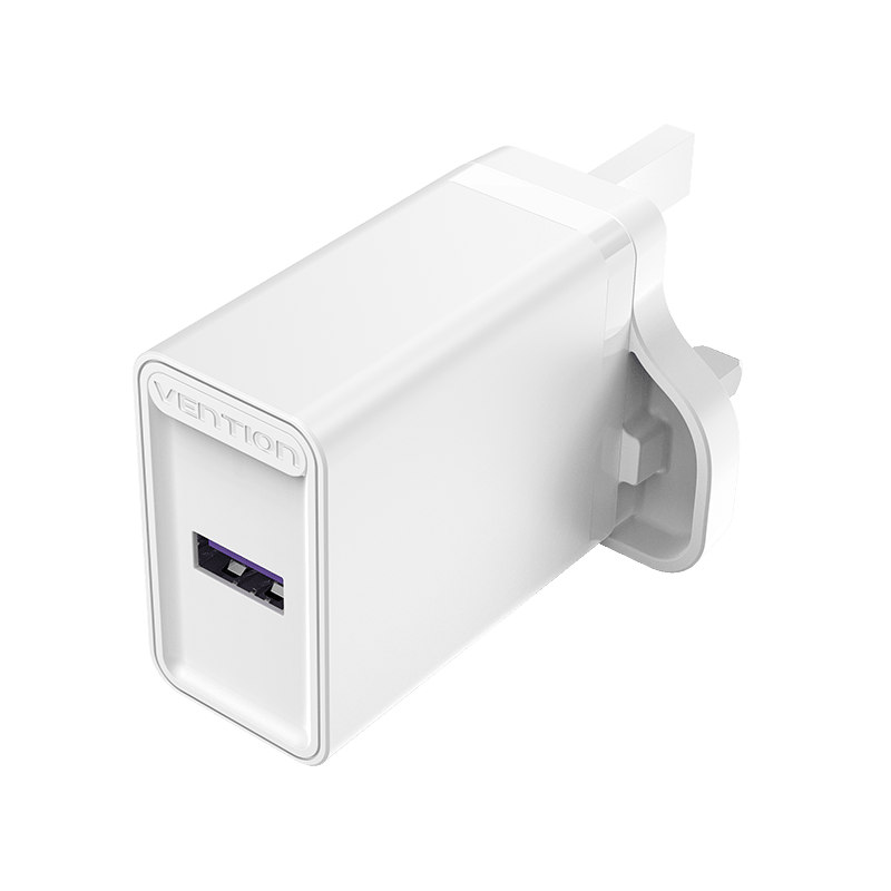 Vention 1-port USB Wall Charger(22.5W) UK-Plug White - Vention