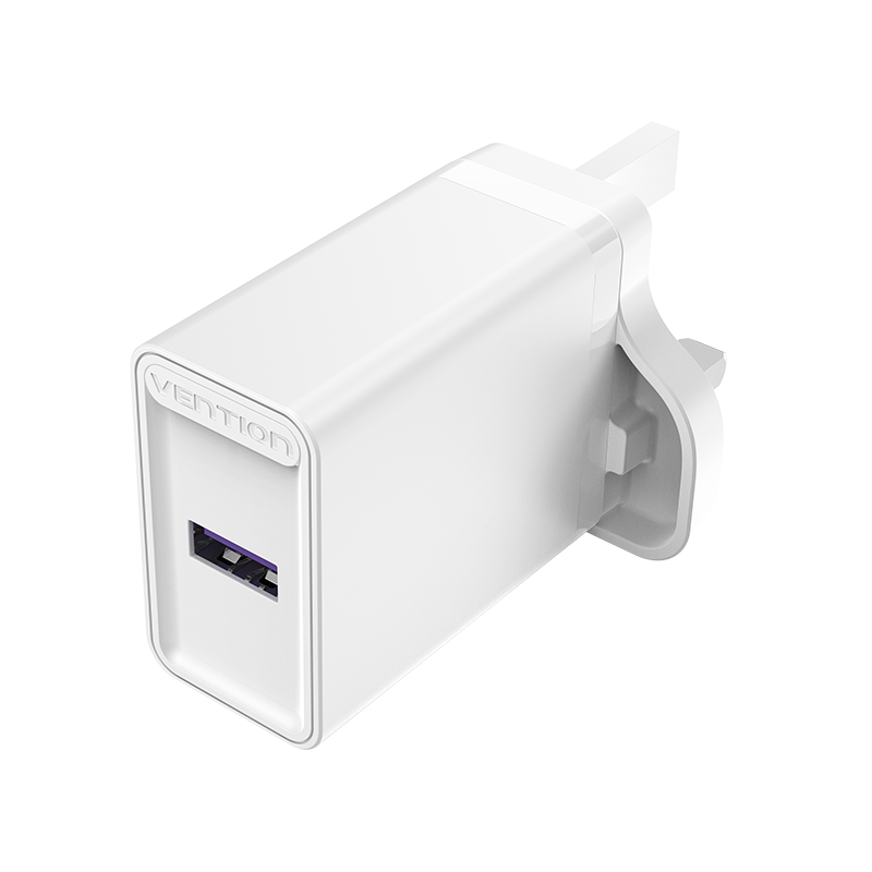 Vention 1-port USB Wall Charger(22.5W) UK-Plug White