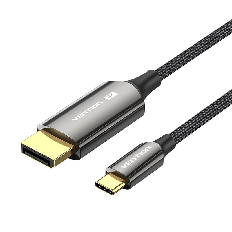 Cotton Braided 8K Bi-Directional USB-C Male to DisplayPort Male Cable