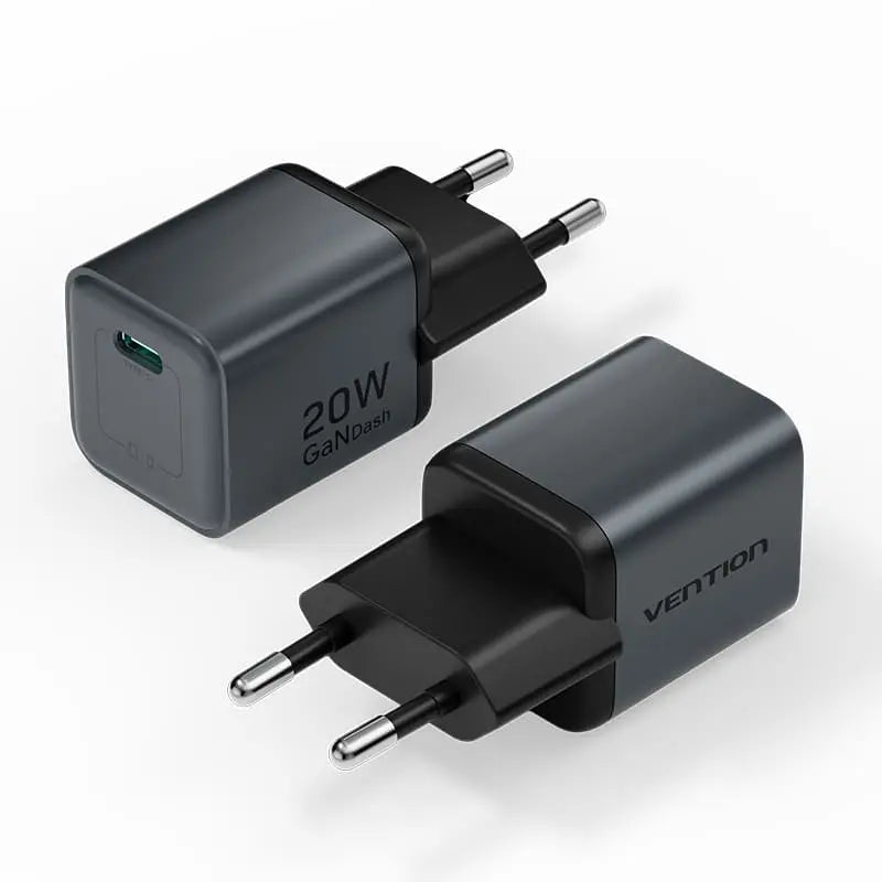 Vention 1-Port USB-C GaN Charger 20W EU-Plug - Vention