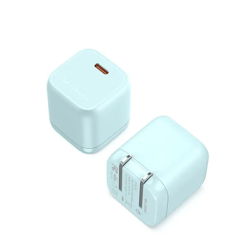 Vention 1-port USB-C GaN Charger(30W) US-Plug White - Vention
