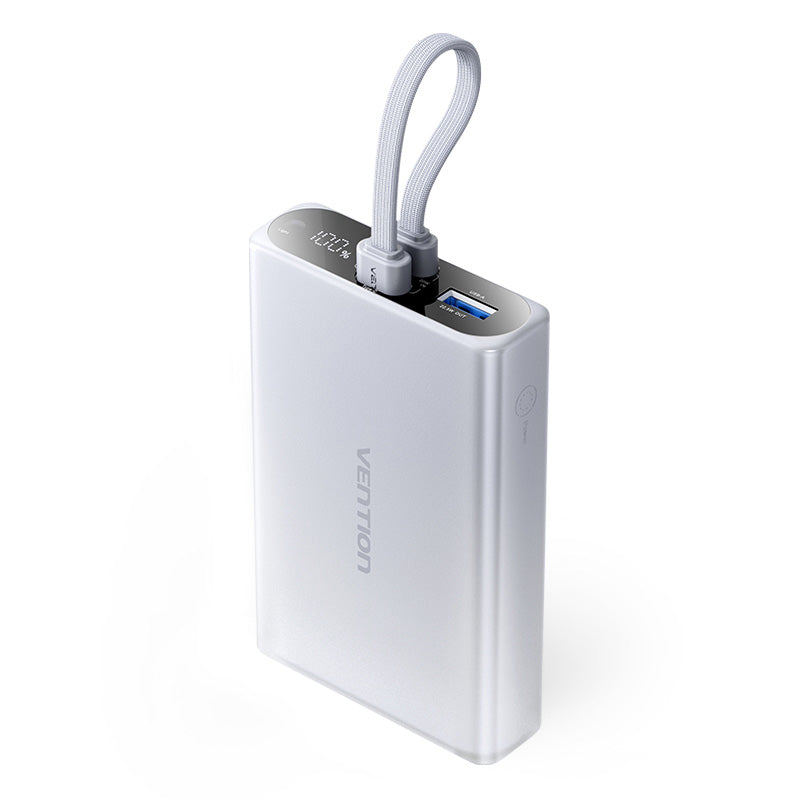 <tc>Vention</tc> Batterie externe 10 000 mAh (USB-C + Lightning + USB-A) 22,5 W avec écran LED