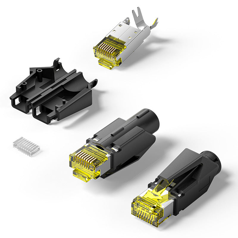 <tc>Vention</tc> Steker Modular RJ45 Cat6A FTP 8P8C DE Standar Hitam