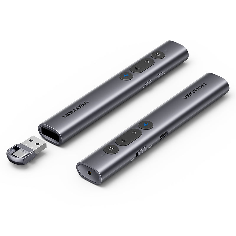 <tc>Vention</tc> Kabelloser PowerPoint-Präsentationsklicker mit grünem Laserpointer