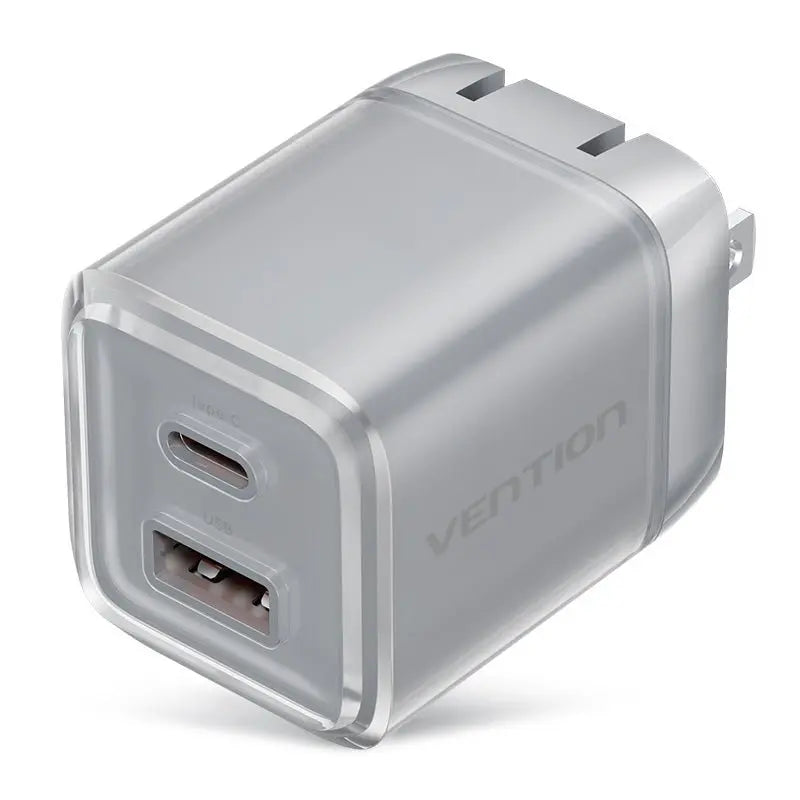 Vention 2-Port USB (C + A) GaN Charger (30W/30W) US-Plug - Vention