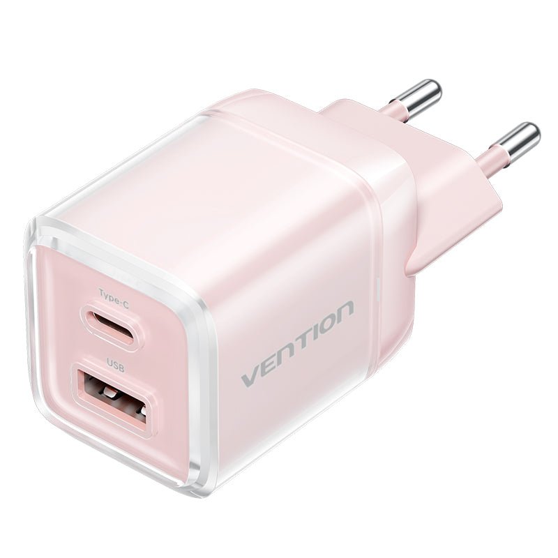 Vention 2-Port USB (C + A) GaN Charger (30W/30W) EU-Plug - Vention