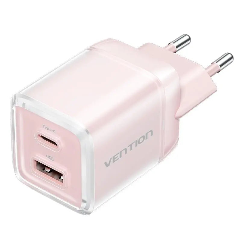 Vention 2-Port USB (C + A) GaN Charger (30W/30W) EU-Plug - Vention