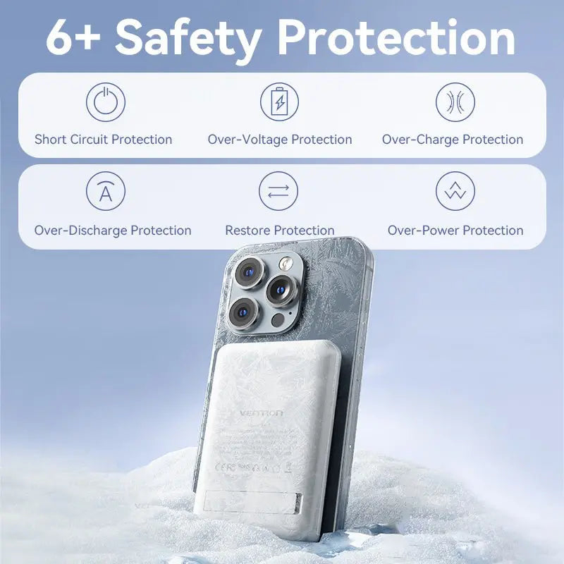 Vention 5000mAh Magnetic Wireless Power Bank 20W——On Promotion - Vention
