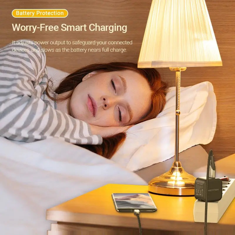 Vention 1-Port USB Wall Charger (18W) EU-Plug Black - Vention