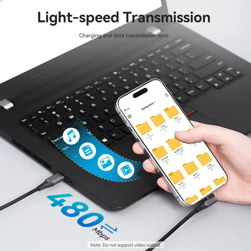 Vention USB 2.0 Type-C Male to Type-C Male Right Angle 3A Cable Aluminum Alloy Type - Vention