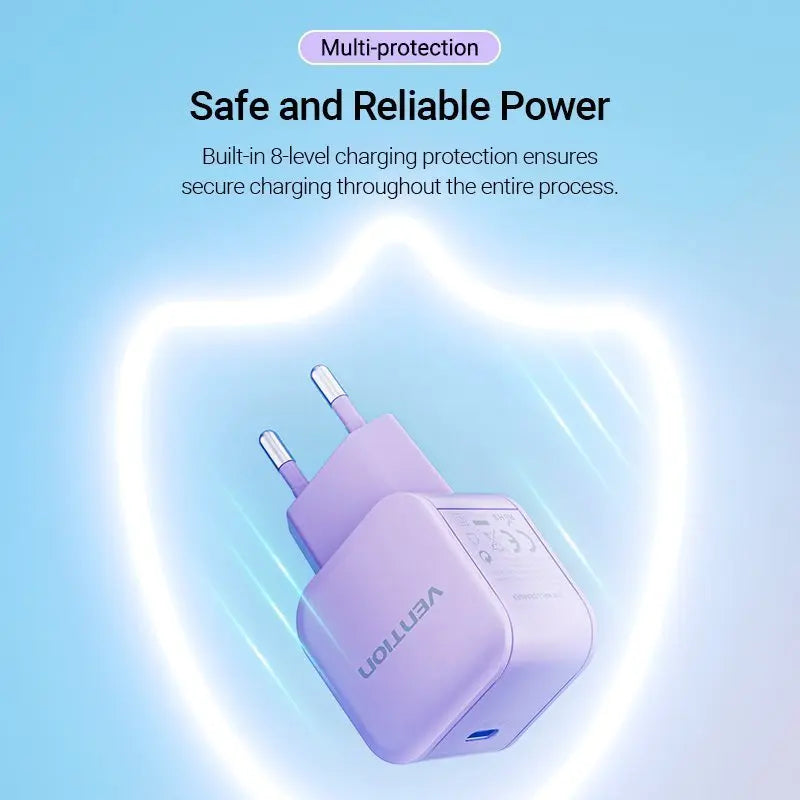 Vention 1-Port USB-C Wall Charger 20W EU-Plug - Vention