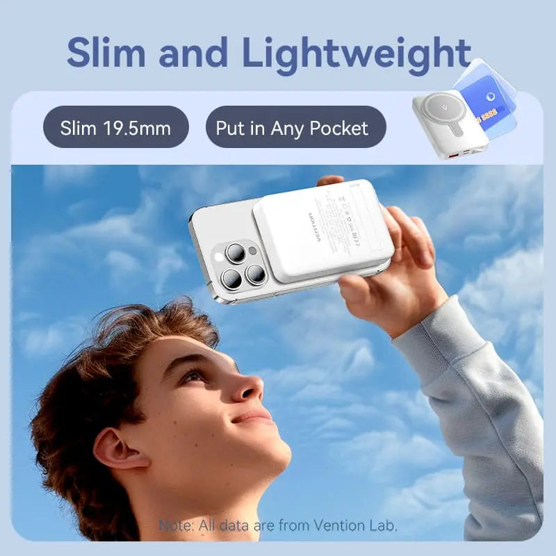 Vention 10000mAh Magnetic Wireless Power Bank 22.5W - Vention