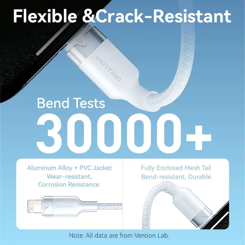 Vention USB 2.0 Type-A Male to Lightning Male 2.4A Cable Aluminum Alloy Type - Vention